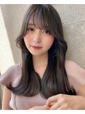 韓国くびれヘア/フェミニンロング/韓国ヘア/チェリーブラウン