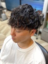 ヘアーサロン フォーメン イデア(hair salon for Men idea)&nbsp;スパイラルパーマ 波巻きパーマ ツーブロック 束感 20代【札幌】