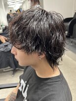 ツイストスパイラル波巻きスパイラルパーママッシュメンズヘア
