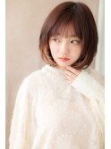 ミルクティーピンクイヤリングカラーボブウルフZ越谷20代30代