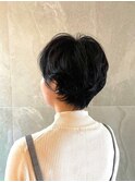 フェザーショート×透明感カラー