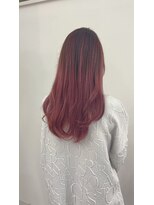 ヘアアンドメイク ムーア(Muuua) レッドピンクカラー
