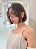 イメチェン外ハネボブ美髪ワイドバング顔周りレイヤーボブ/大宮