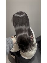 ノー バイ イオエ 西梅田(no. by ioe)&nbsp;ブリーチなしカラー/髪質改善/ミルクティーベージュ/小顔ヘア