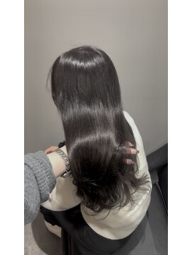 ノー バイ イオエ 西梅田(no. by ioe) ブリーチなしカラー/髪質改善/ミルクティーベージュ/小顔ヘア