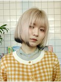 レイヤー/ボブ/ケアブリーチ/ダブルカラー/ハイトーン【修】