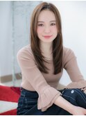 関内/髪質改善/マロンベージュ×顔周りレイヤーロングm