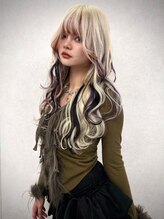 リゲルバイキング(Rigel by KING)&nbsp;原色インナーカラー×シールエクステMIX