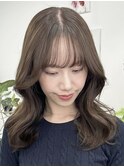 小顔カット×透明感ブラウンカラー