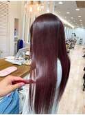 ボルドーカラー×髪質改善水素トリートメント