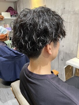 パダ(PADA) メンズツーブロショート/縦落ちツイストスパイラル