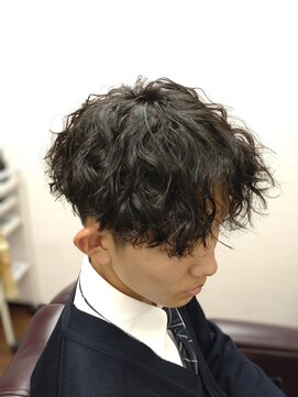 ツーブロック×スパイラル