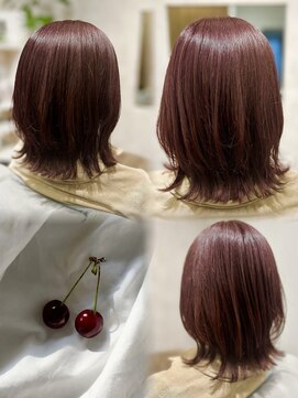 グラープリール Grapperire チェリーレッド&レイヤーボブ