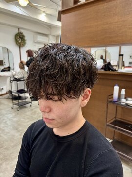 アトラクト バイ ラック 津田沼(Attract by LUCK) 無造作シャドウパーマ/津田沼/メンズ/メンズパーマ/ケアパーマ