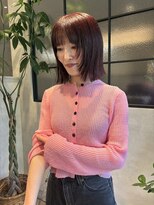 オンドバイサク(ondo by Saku) 白髪染め/ワインレッドカラー/顔まわりカット/30代