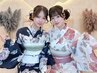 電話予約限定【浴衣２名様】ヘアセット＋着付け(持込み)/￥10,400/池袋