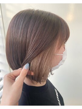 ジーナ 博多(Zina) 【Zina】カーキグレージュ/前下がりボブ//20代30代40代