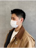 黒髪メンズカジュアル◎短髪刈り上げアップバング【新大阪】