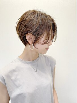 シェノン サントル(CHAINON CENTRE) 黒髪/グレーベージュ/レイヤーロング/前髪パーマ