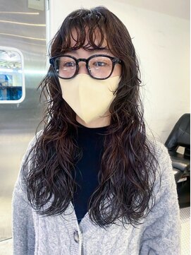 アイティーバイアルバム 松戸店(IT by ALBUM) ロングパーマ_グレージュカラーボブウルフ_ba423431