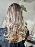 白髪ぼかし×ハイライト