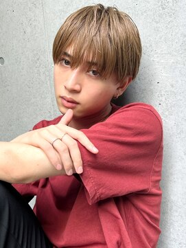 オーブ ヘアー フローラ 高知店(AUBE HAIR flora) 韓国風ハイトーンマッシュ/20代30代40代/ベージュ