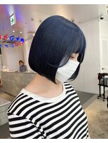 ゲーム 原宿店(GAME)&nbsp;ネイビーカラー/ダブルカラー/ケアブリーチ/髪質改善/原宿