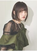 ブラウンベージュ/顔まわりレイヤー/ナチュラル