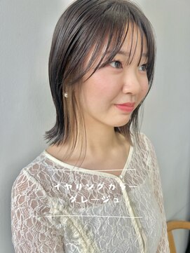 ヘアー アイス 御器所本店(HAIR ICI) 20代30代40代イヤリングカラー耳掛け肩ラインストレート小顔