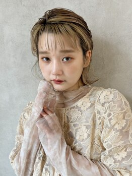ミューバイケンジ(miu by KENJE)の写真/透明感抜群のイルミナでお洒落なハイライト/ダブルカラーに◎個性派color、韓国風ヘアで周りと差をつけて♪