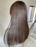 美髪縮毛矯正(リタッチ)＋カット＋バイカルテ髪質再生トリートメント￥17000