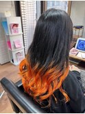 ブルーシルバーアッシュブルージュ透明感グラデーションカラー