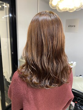エトラ 渋谷店(etora) 前髪 アプリコットオレンジ 似合わせカット 小顔"