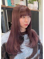 ジラソル(girasol)&nbsp;ロングレイヤー/フェイスレイヤー/カシスレッド/暖色カラー