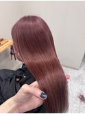 暖色カラー ピンク オレンジ ダブルカラー ケアブリーチ 三宮