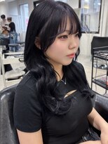 クレム 博多駅店(ChLem) 結んでも割れない顔周り ブルーブラック 博多美容室