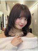 ザクザクレイヤーハッシュカット表参道くびれミディアムレイヤー