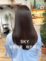 スカイ(SKY)&nbsp;透明感カラー/髪質改善/縮毛矯正/レイヤーカット/ダブルカラー