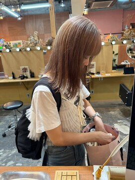 チャプター 問屋町(chapter) 髪質改善トリートメントミルクティベージュ韓国ヘアダブルカラー