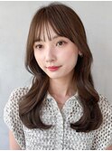 エアリーカールセミディ艶感結べるボブ薄めバングイメチェン