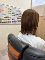 メリー by ヘアーサロン曽我(Merry)&nbsp;オレンジ外ハネボブ