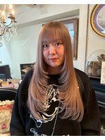 グッドフェローズ キタホリエ(GoodFellas kitahorie)&nbsp;レイヤーカットで魅せるハイトーンロングスタイルブリーチ艶感