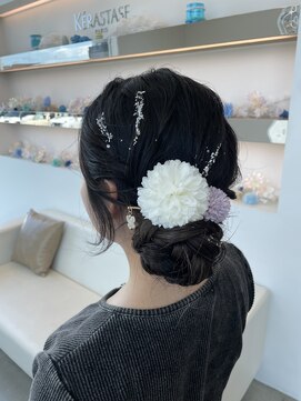 カッツ 駅家店(CUT S) 前から可愛いゆるふわシニヨン