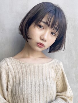 アイティー バイ アルバム 中野店(IT by ALBUM) ワンカールショートボブ_くびれミディイヤリングカラー_48305