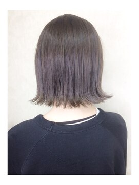 エヌプラス(N+) 黒髪グラデヘアーオリーブグレー小顔に見せるヘアココアベージュ