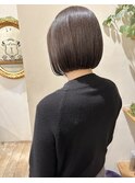 ミニボブ×ダークアッシュ