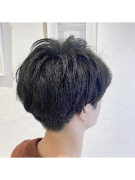 アロマヘアルーム 横浜店(AROMA hair room) スーツ短髪黒髪シークレットパーマ束感モテる/横浜