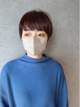 イトシテ ピンクバイオレット×マッシュショート【担当　ジン　トモヒト】