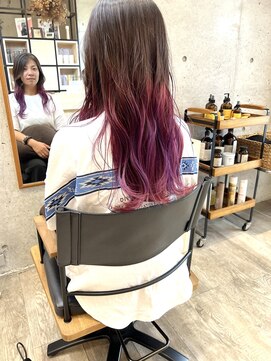 ヘアメイク ゼロ(0) ピンクヴァイオレットグラデーション