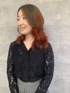 ディア(.eer) 【.eer/ディア】シルバーアッシュとオレンジインナーカラー